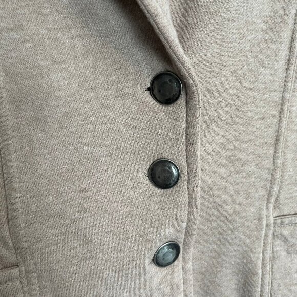 Hurley. Soft Blazer Button Up Top. Light Brown/ Beige Color Size Medium. Womens. - Picture 3 of 8